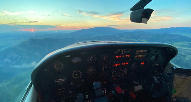 Sunrise View From Cockpit